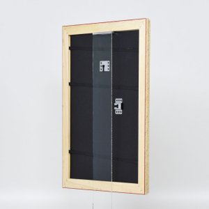 Effect Holz-Barockrahmen Profil 37 antiksilber 25x30 cm Museumsglas