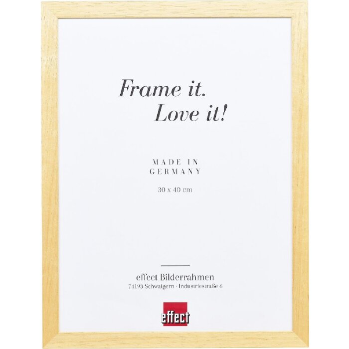 Эффектная деревянная рама профиль 2210 натуральный 25x35 см обычное стекло