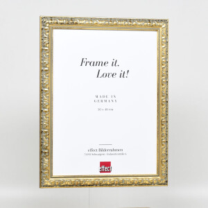Эффектная деревянная рамка профиль 94 золото 25x35 см антибликовое стекло