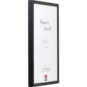 Эффектная деревянная рамка профиль 35 черный 25x50 см обычное стекло