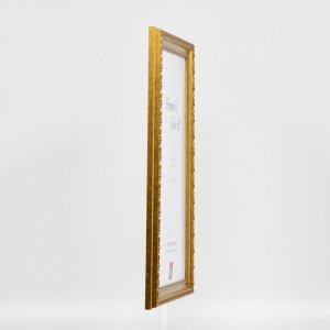Effect Holz-Barockrahmen Profil 37 antikgold 25x50 cm mit Museumsglas