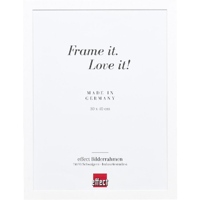 Эффектная деревянная рамка профиль 2210 белый 25x60 см обычное стекло