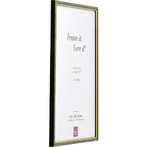 Эффектная деревянная рама профиль 23 зеленый 25x70 см прозрачное стекло