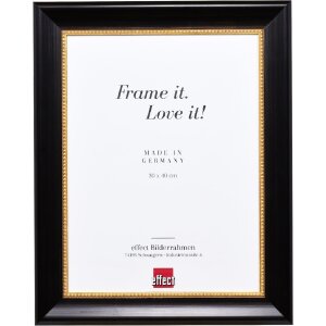 Effect Holzrahmen Profil 95 schwarz 25x80 cm Antireflexglas