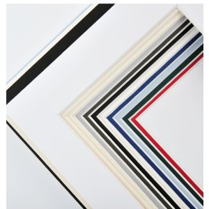 Schrägschnitt-Passepartout - 30x40 cm - schwarz