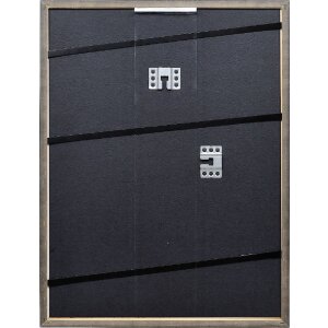 Effect Massiv-Holzrahmen Profil 25 grau 27x48 cm mit Museumsglas