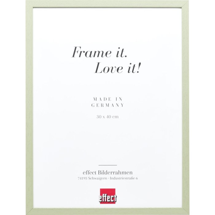 Effect Holzrahmen Profil 35 grün 27x48 cm Museumsglas