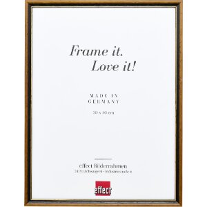 Effect Massiv-Holzrahmen Profil 22 braun-gold 28x35 cm...