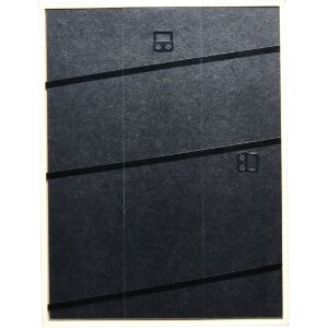 Эффектная рама из массива дерева профиль 20 черный 30x30 см обычное стекло