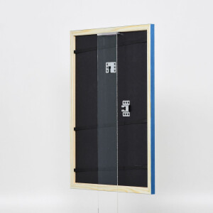 Эффектная деревянная рама профиль 89 синий 30x30 см акриловое стекло