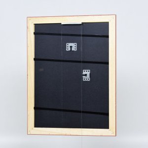 Effect Holz Barockrahmen Profil 37 antiksilber 30x30 cm Museumsglas