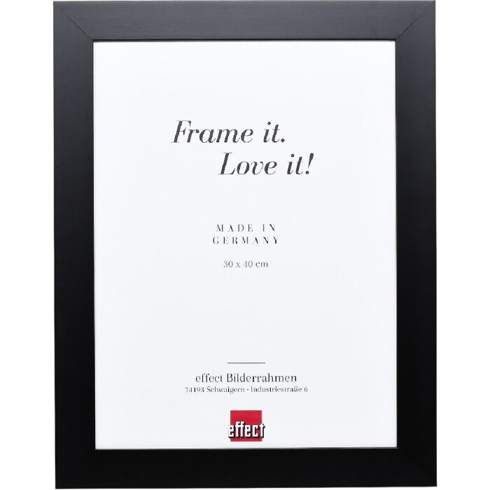 Эффектная рама из массива дерева профиль 30 черный 30x40 см антибликовое стекло