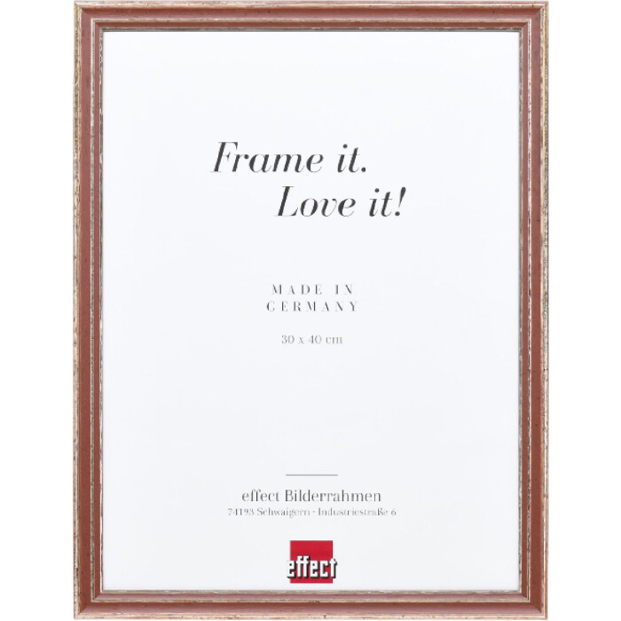 Эффектная деревянная рама профиль 38 коричневый 30x45 см антибликовое стекло