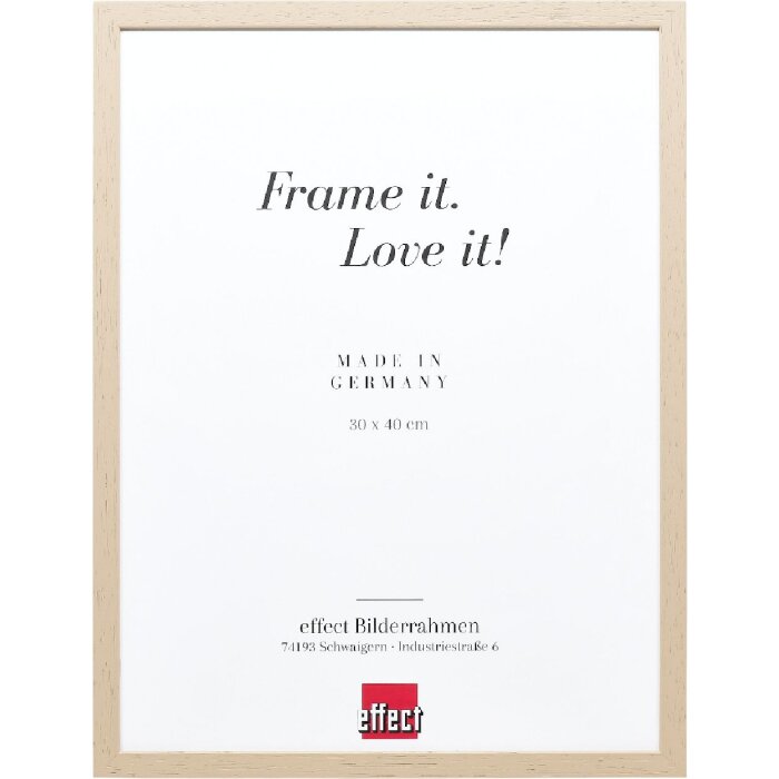 Эффектная деревянная рама профиль 35 светло-коричневый 30x45 см акриловое стекло