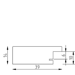 Эффектная рама из массива дерева профиль 30 черный 30x45 см музейное стекло