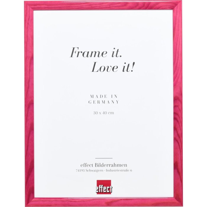 Эффектная деревянная рама профиль 89 фиолетовый 30,5x91,5 см антибликовое стекло