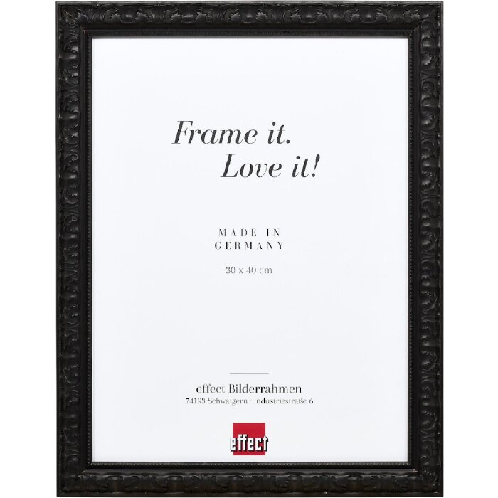 Эффектная деревянная рама профиль 94 черный 30,5x91,5 см музейное стекло