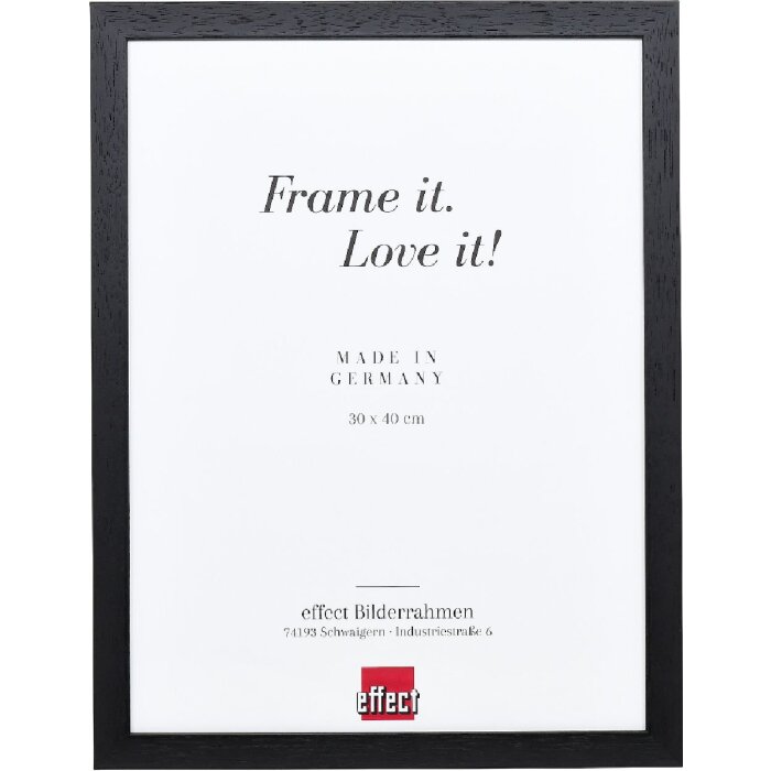 Эффектная деревянная рама профиль 2210 черный 35x100 см обычное стекло