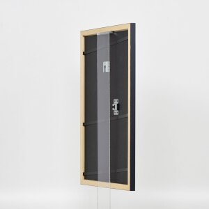 Effect Holzrahmen Profil 38 grau 35x50 cm Normalglas