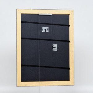 Effect Holzrahmen Profil 94 silber 35x50 cm mit Antireflexglas