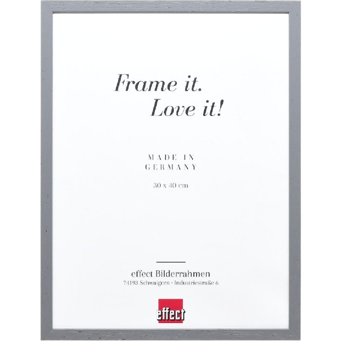 Эффектная деревянная рама профиль 35 антрацит 40x40 см обычное стекло