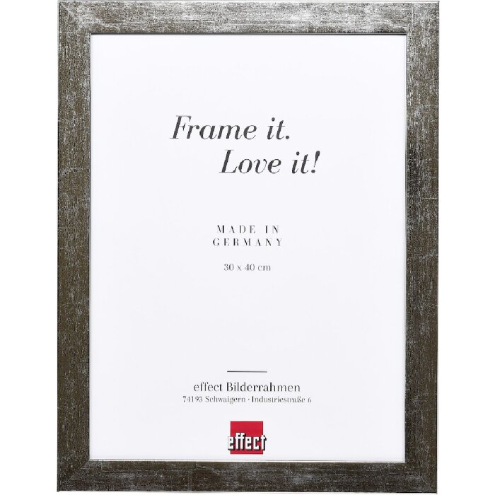 Effect Bilderrahmen 2311 silber hochglanz 40x40 cm Antireflexglas