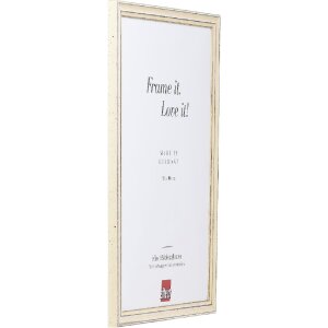 Эффектная деревянная рамка профиль 38 белый 40х50 см обычное стекло