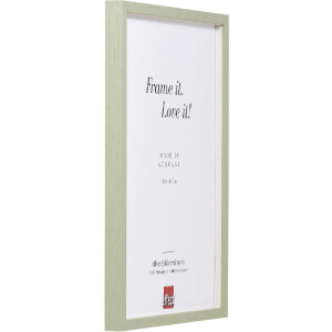 Эффектная деревянная рамка профиль 35 зеленый 40x50 см обычное стекло + разделитель