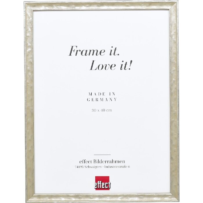 Effect Holzrahmen Profil 2070 Antireflexglas 40x60 cm silber