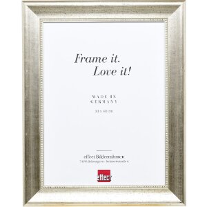 Effect Holzrahmen Profil 95 silber 40x60 cm Normalglas