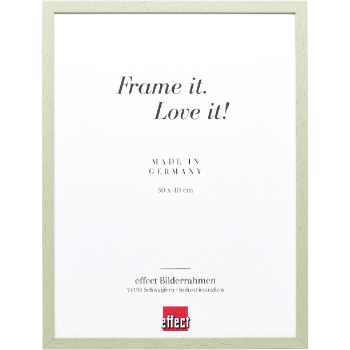 Эффектная деревянная рама профиль 35 зеленый 42x59,4 см акриловое стекло