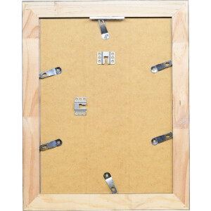 Эффектная рама из массива дерева профиль 28 серебро 42x59,4 см прозрачное стекло