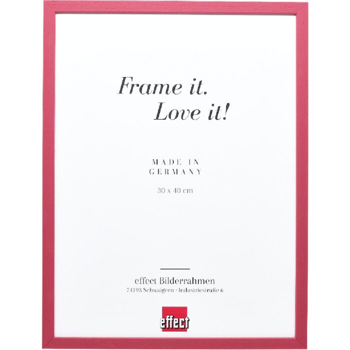 Эффектная деревянная рама профиль 35 красный 42x59,4 см музейное стекло