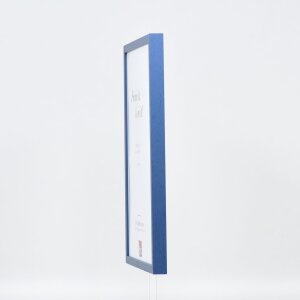 Effect Holzrahmen Profil 35 blau 45x60 cm mit Antireflexglas