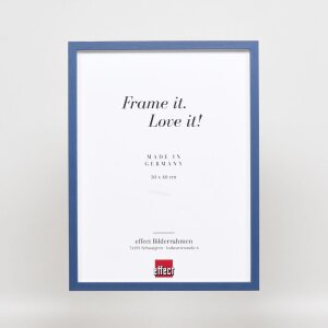 Effect Holzrahmen Profil 35 blau 45x60 cm Normalglas Abstandshalter