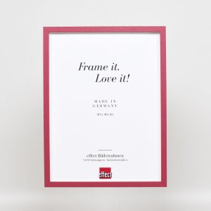 Эффектная деревянная рамка профиль 35 красный 45x60 см обычное стекло + разделитель