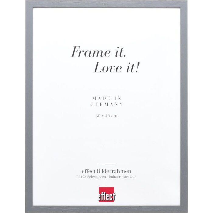 Effect Holzrahmen Profil 35 anthrazit 45x80 cm Museumsglas