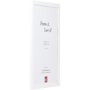 Эффектная деревянная рама профиль 2210 белый 50х100 см обычное стекло