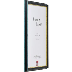 Effect Holzrahmen Profil 21 blau 50x50 cm Antireflexglas