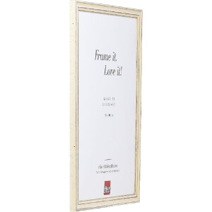 Эффектная деревянная рамка профиль 38 белый 50х60 см обычное стекло