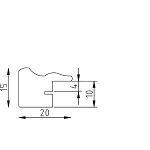 Эффектная деревянная рама профиль 38 белый 50x60 см антибликовое стекло
