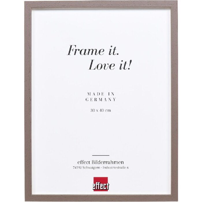 Эффектная деревянная рамка профиль 35 коричневый 50x60 см обычное стекло + разделитель