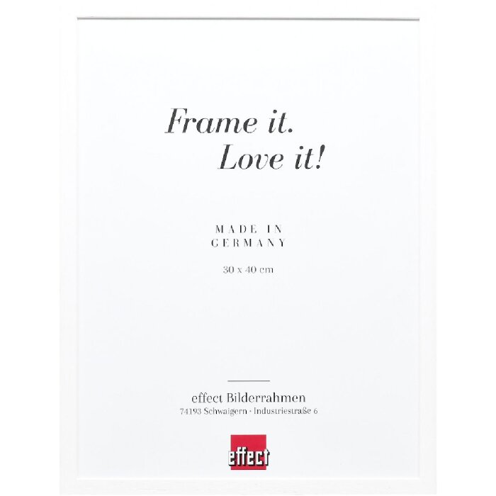 Эффектная деревянная рамка профиль 35 белый 50х60 см музейное стекло