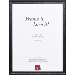 Effect Holzrahmen Profil 2070 Museumsglas 50x60 cm schwarz