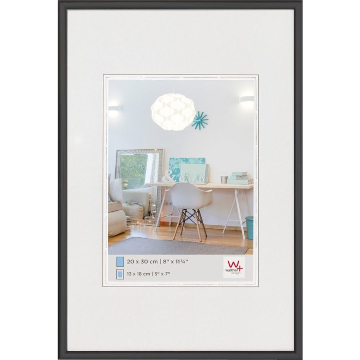 Walther Kunststoffrahmen NEW LIFESTYLE 15x20 cm Schwarz mit Klarglas