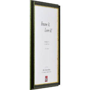 Эффектная деревянная рама профиль 21 зеленый 50х70 см музейное стекло