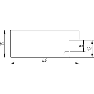 Эффектная деревянная рама 2400 коричневого цвета 50x75 см музейное стекло