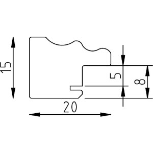 Effect Holzrahmen Profil 2070 Acrylglas 59,4x84,1 cm schwarz