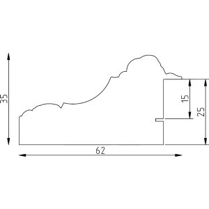 Effect Barock Bilderrahmen Profil 31 silber 59,4x84,1 cm Antireflexglas