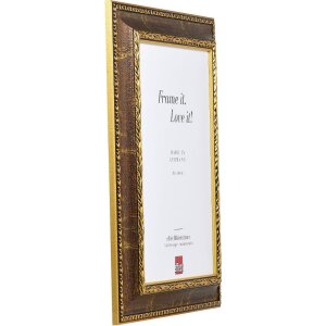 Effect Barock Bilderrahmen Profil 31 braun 59,4x84,1 cm mit Museumsglas